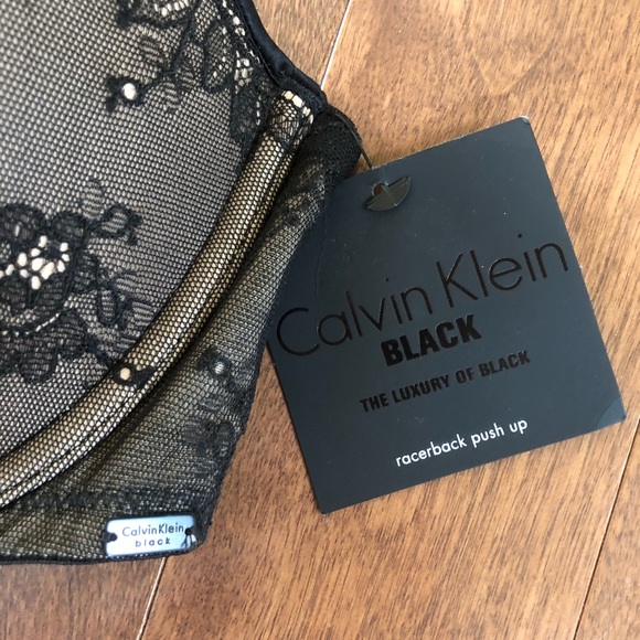BNWT Calvin Klein BLACK Racerback Push up Bra - Picture 8 of 8